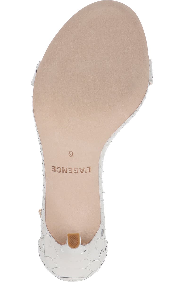 L'AGENCE Gisele Ankle Strap Sandal, Alternate, color, White Snake