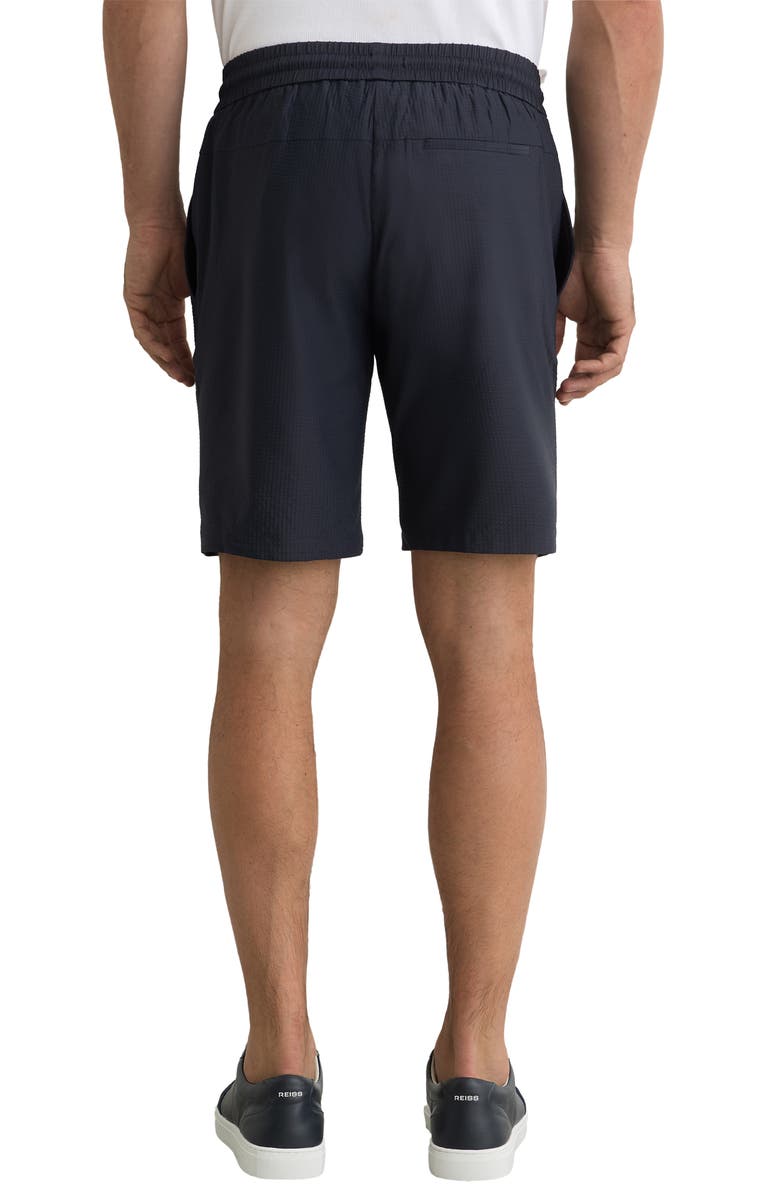 Reiss Ajay Seersucker Drawstring Shorts, Alternate, color, Navy