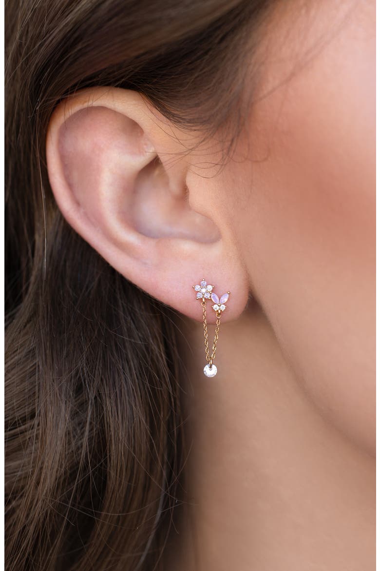 Butterfly Whispers Drop Earrings, Alternate, color, GOLD