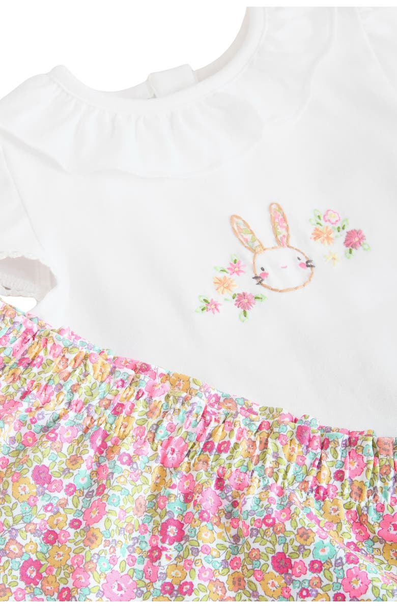 NEXT Bunny Graphic T-Shirt & Floral Pants Set, Alternate, color, Pink/White