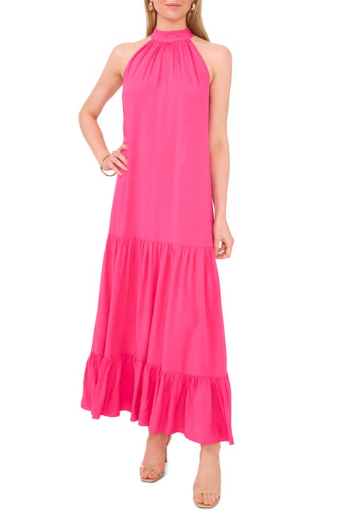 Oscar Bow Back Tiered Maxi Dress