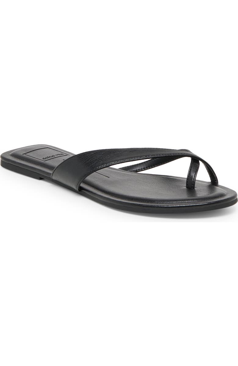 Dolce Vita Lenex Toe Loop Sandal, Main, color, Black Stella