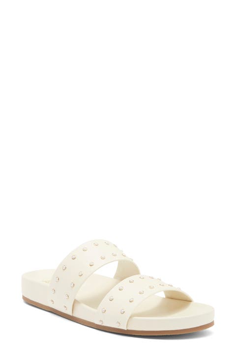 Arleth Faux Pearl Slide Sandal (Women)