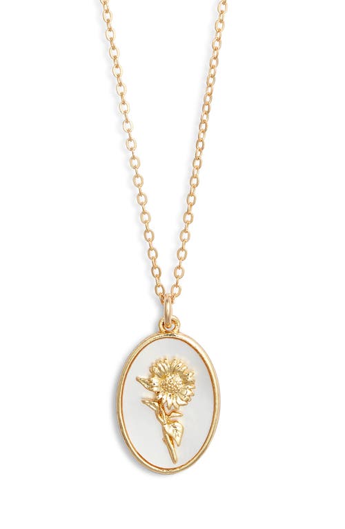 Set & Stones Katrina Birth Flower Pendant Necklace