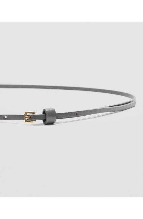 Mango Mini Leather Belt In Multi