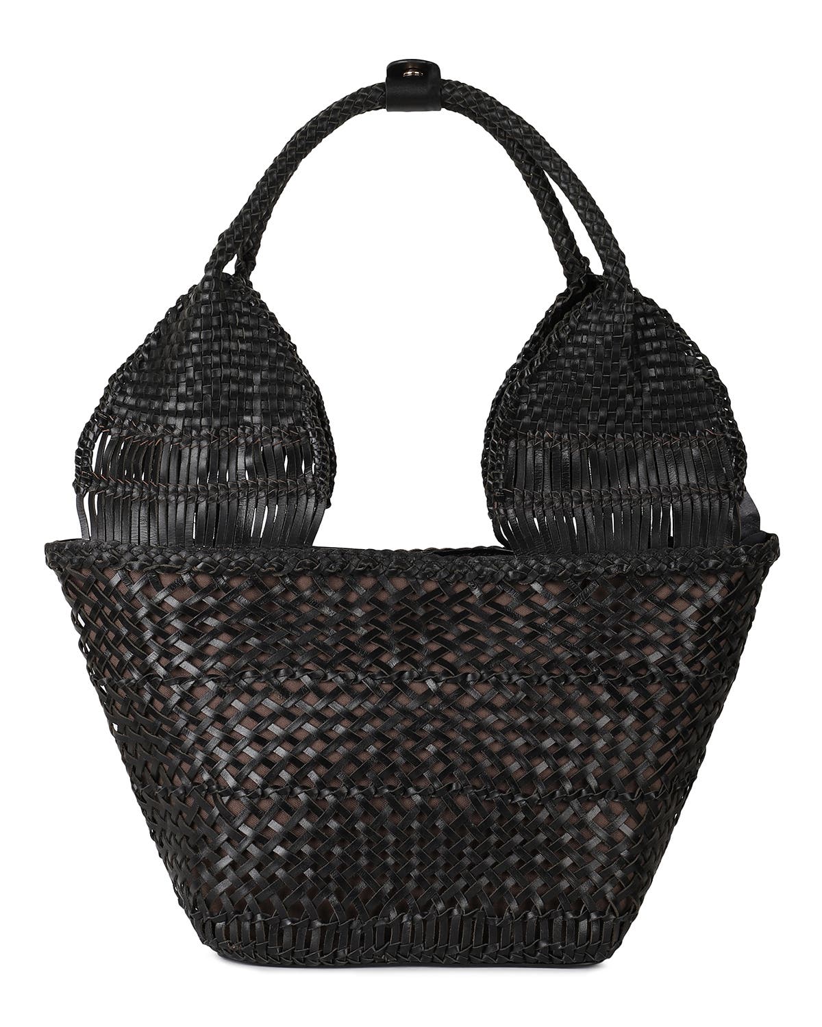 Rafe New York Margarita Woven Tote, Alternate, color, Black