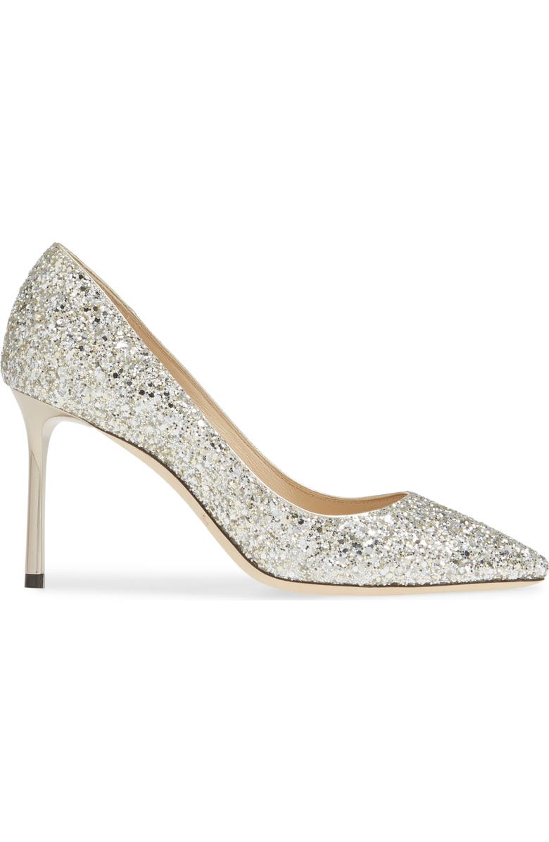 Jimmy Choo Romy Glitter Pointed Toe Pump, Alternate, color,