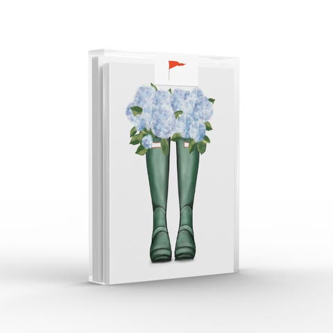Rain Boot Hydrangeas Greeting Card Pack Set (8 ct.)