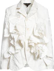Comme des Garçons Floral Damask Single Breasted Blazer
