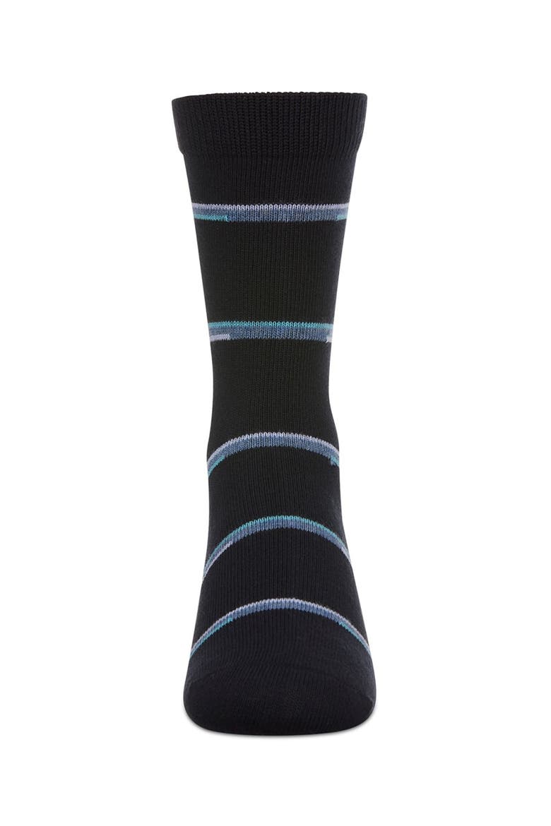 Spacedye Stripe Crew Sock, Alternate, color, Navy