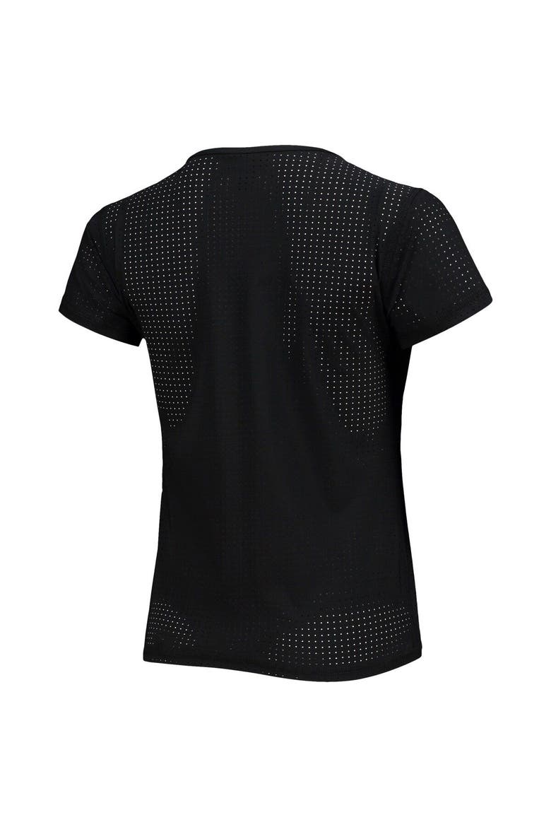 Women's The Wild Collective Black Chicago Fire Mesh T-Shirt, Alternate, color, Black