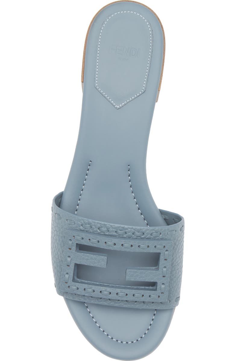 Fendi Baguette Slide Sandal, Alternate, color, Blue