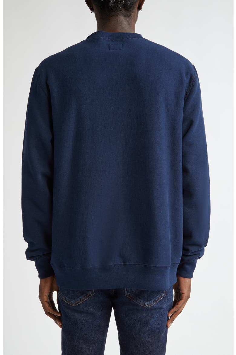 Classic Cotton Crewneck Sweatshirt, Alternate, color, NAVY