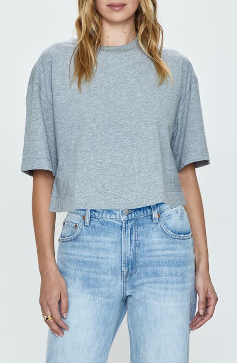 Mae Back Cutout Crop Cotton T-Shirt