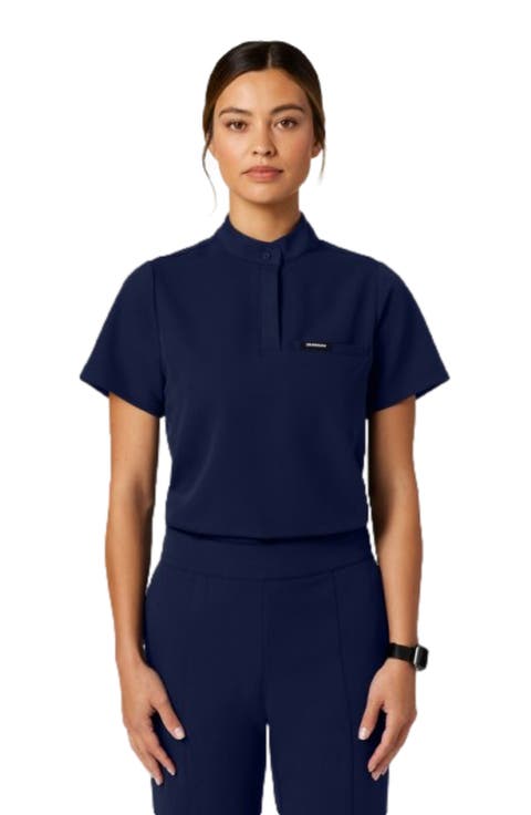 Savi Women's 1-Pocket Classic Banded Collar Scrub Top