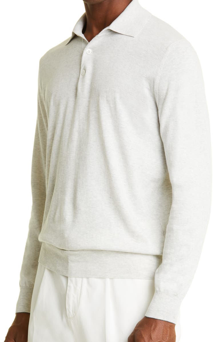 Brunello Cucinelli Men's Cotton Polo Sweater, Alternate, color,