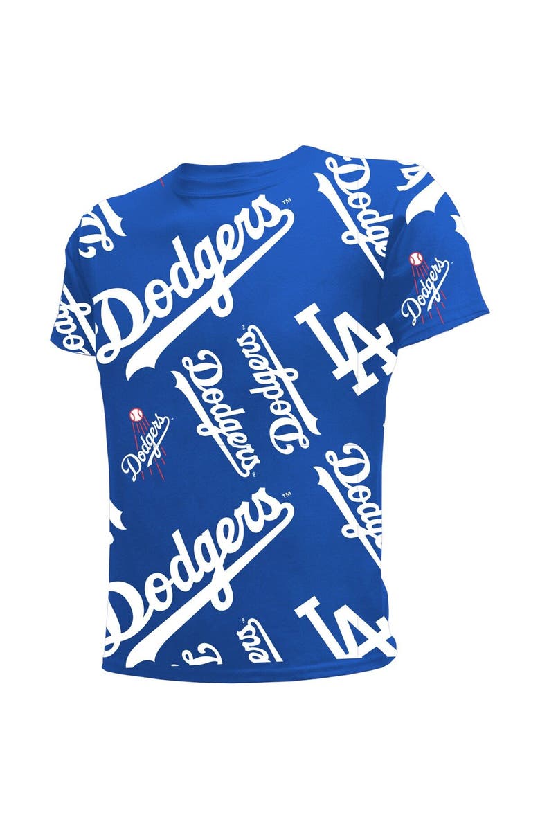 STITCHES Youth Stitches Royal Los Angeles Dodgers Allover Team T-Shirt, Alternate, color, 