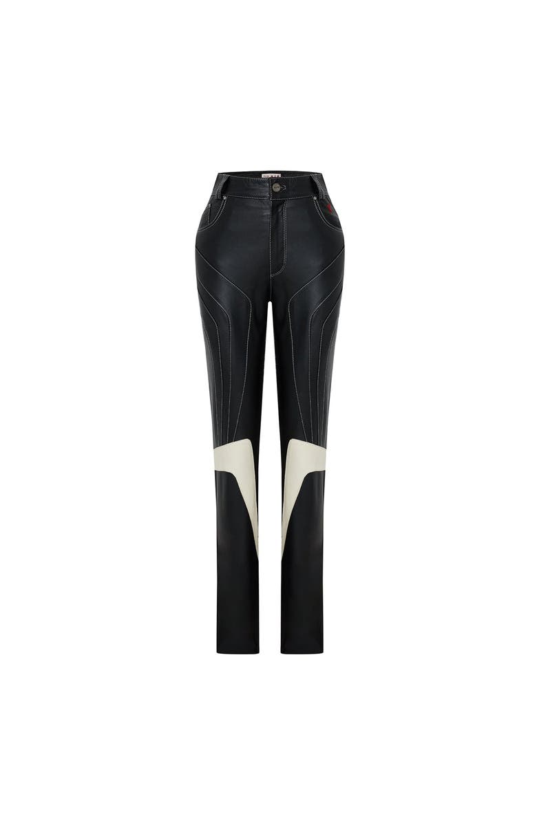 PCFG Boomerang Leather Pant, Main, color, Leopard