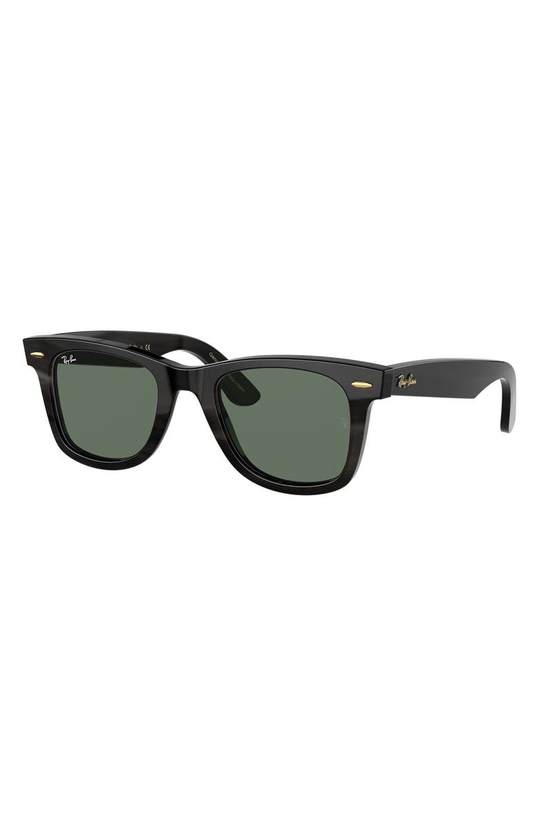 Ray-Ban 50mm Square Sunglasses, Alternate, color, Dark Brown Horn / Dark Green