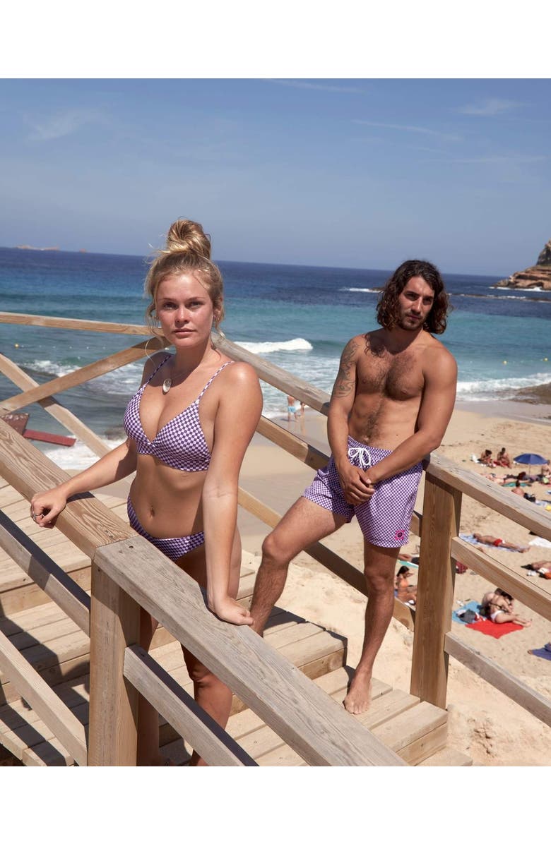 OOSC Checkmate Boost 'Em Up Bikini Top, Alternate, color, Purple