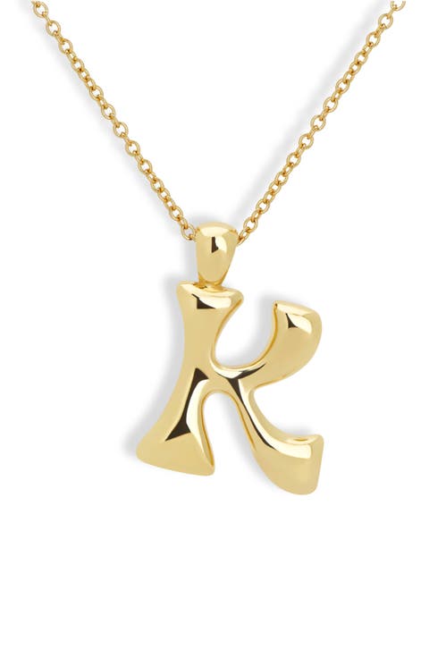 Blake Bubble Letter Pendant Necklace