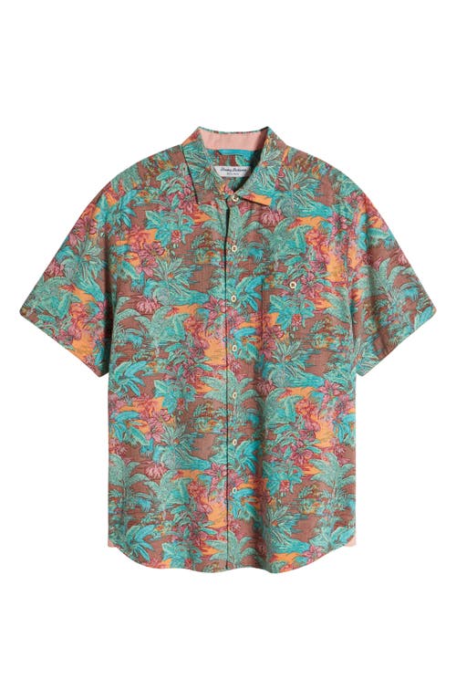 Tommy Bahama Nova Wave Retro Vibes Floral Short Sleeve Cotton Seersucker Button-up Shirt In Multi