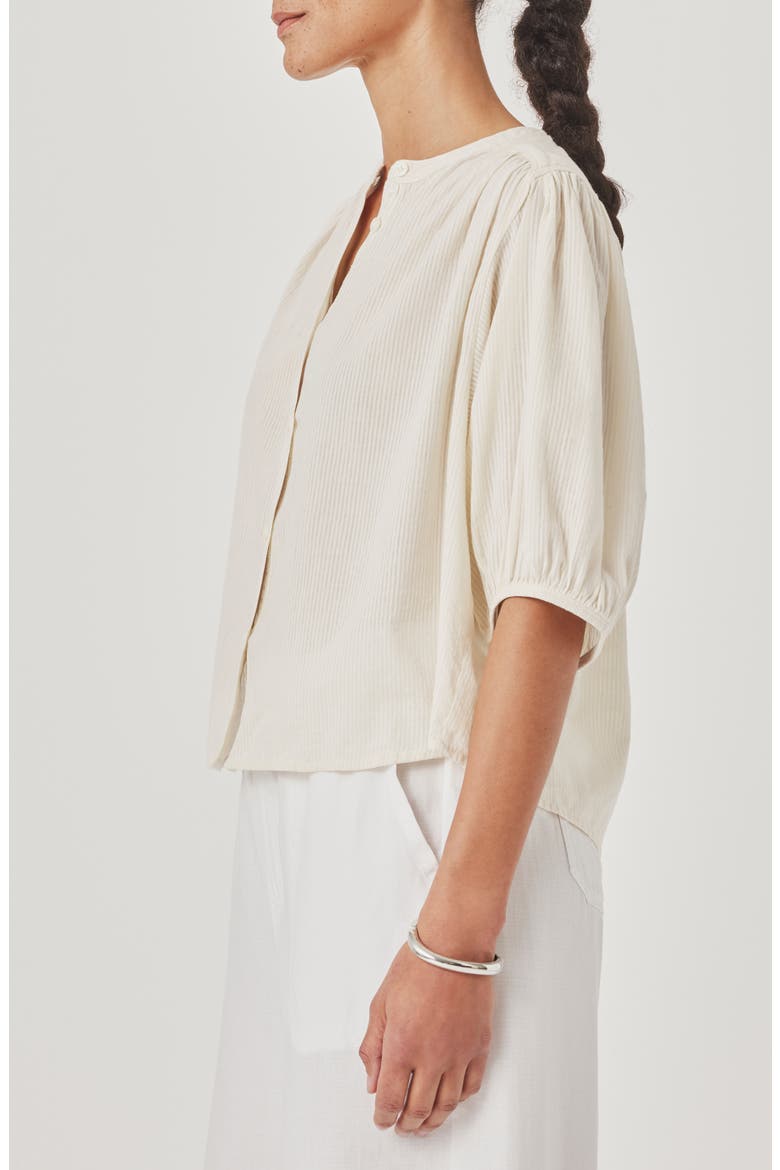 Madelyn Woven Shirt, Alternate, color, ANTIQUE PEARL WHITE