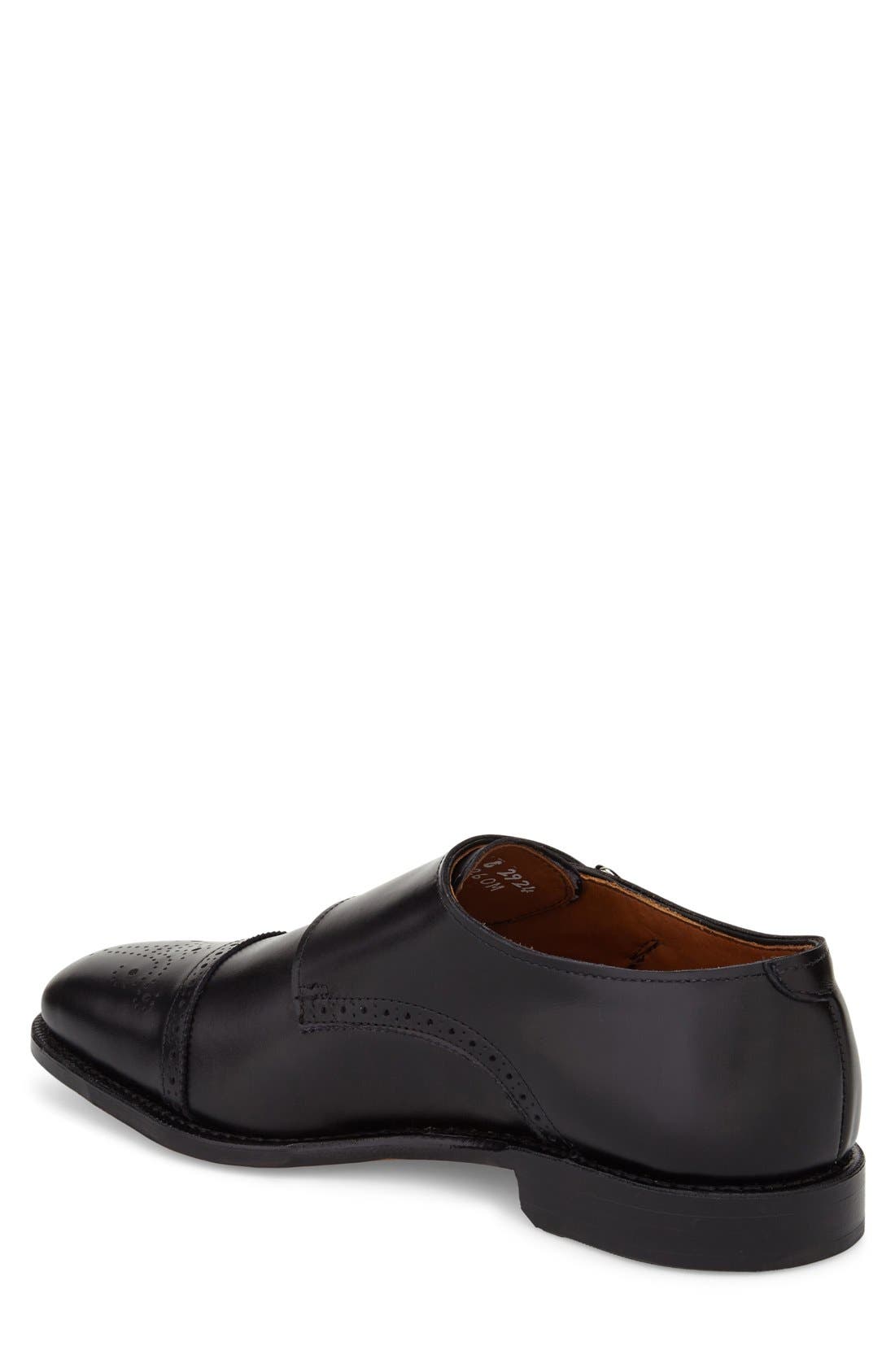 St. Johns Double Monk Strap Shoe, Alternate, color, BLACK