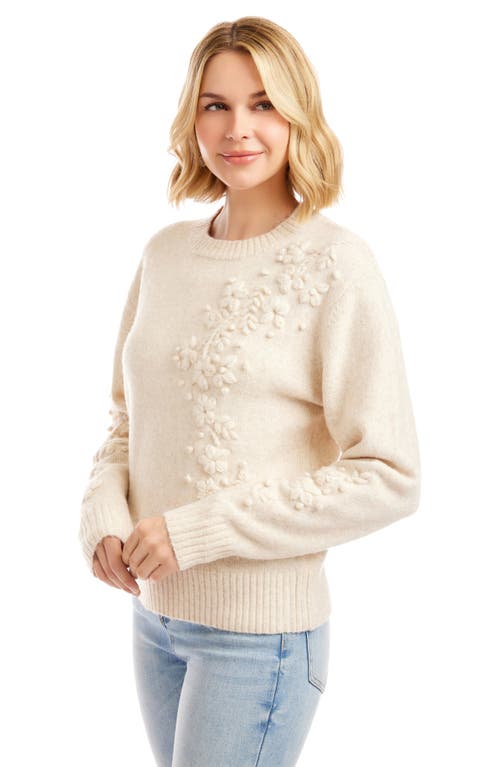 Karen Kane Hand Embroidered Sweater In White