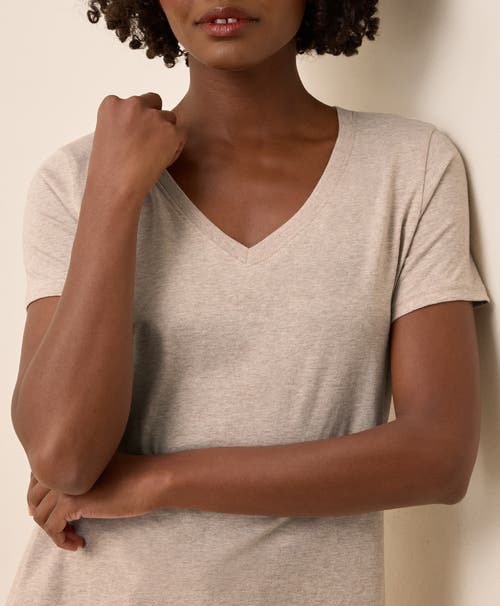 Pact Organic Cotton Softspun V-neck Tee In Neutral