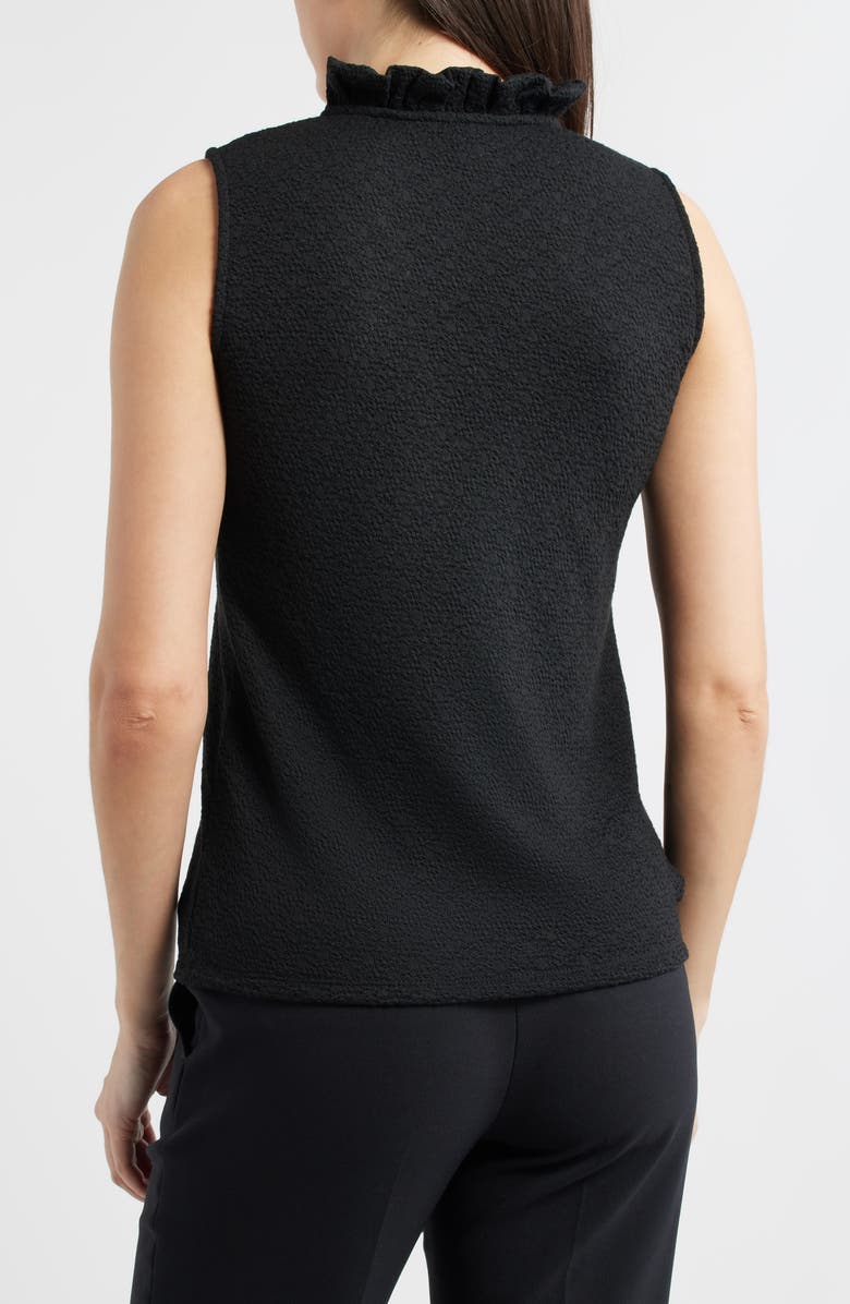 Anne Klein Ruffle Sleeveless Knit Top, Alternate, color, Anne Black