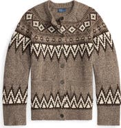 Polo Ralph Lauren Fair Isle Wool Blend Cardigan