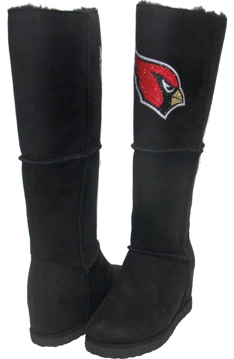 CUCE Women's Cuce Black Arizona Cardinals Suede Knee-High Boots, Main, color,