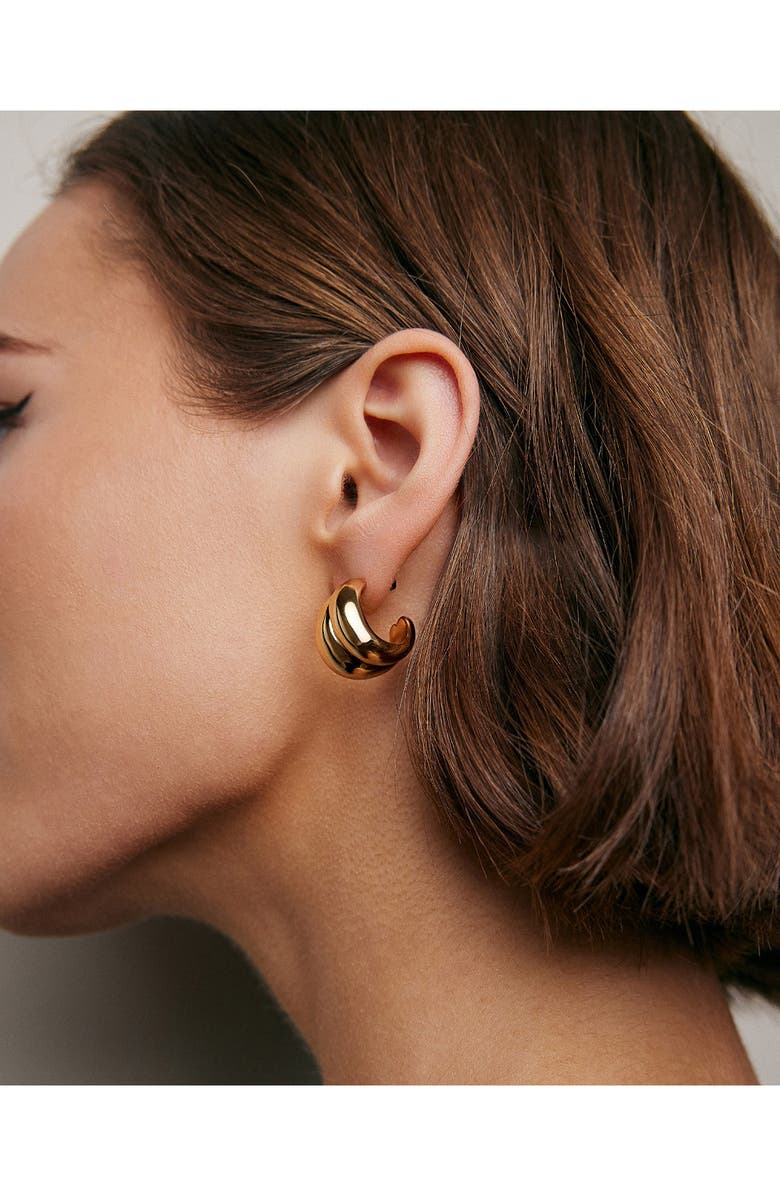 Jennifer Fisher Chavez Micro Huggies, Alternate, color, Gold