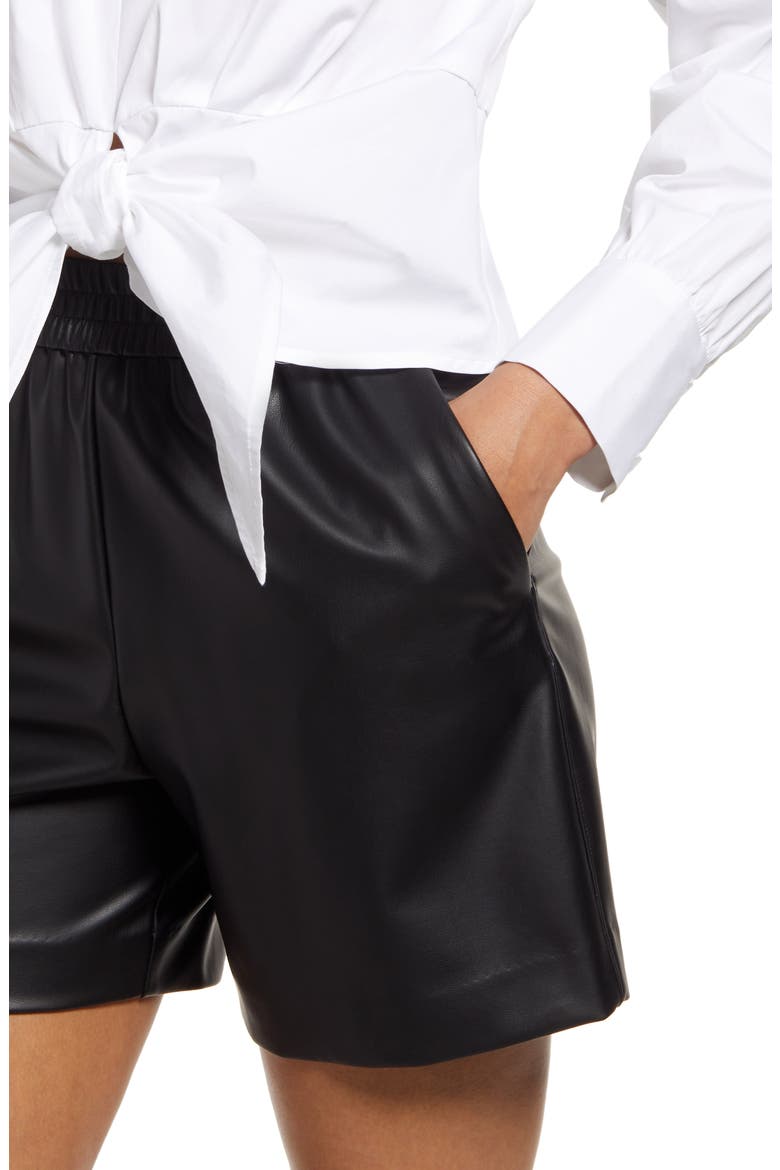 Tie Waist Poplin Top, Alternate, color, WHITE