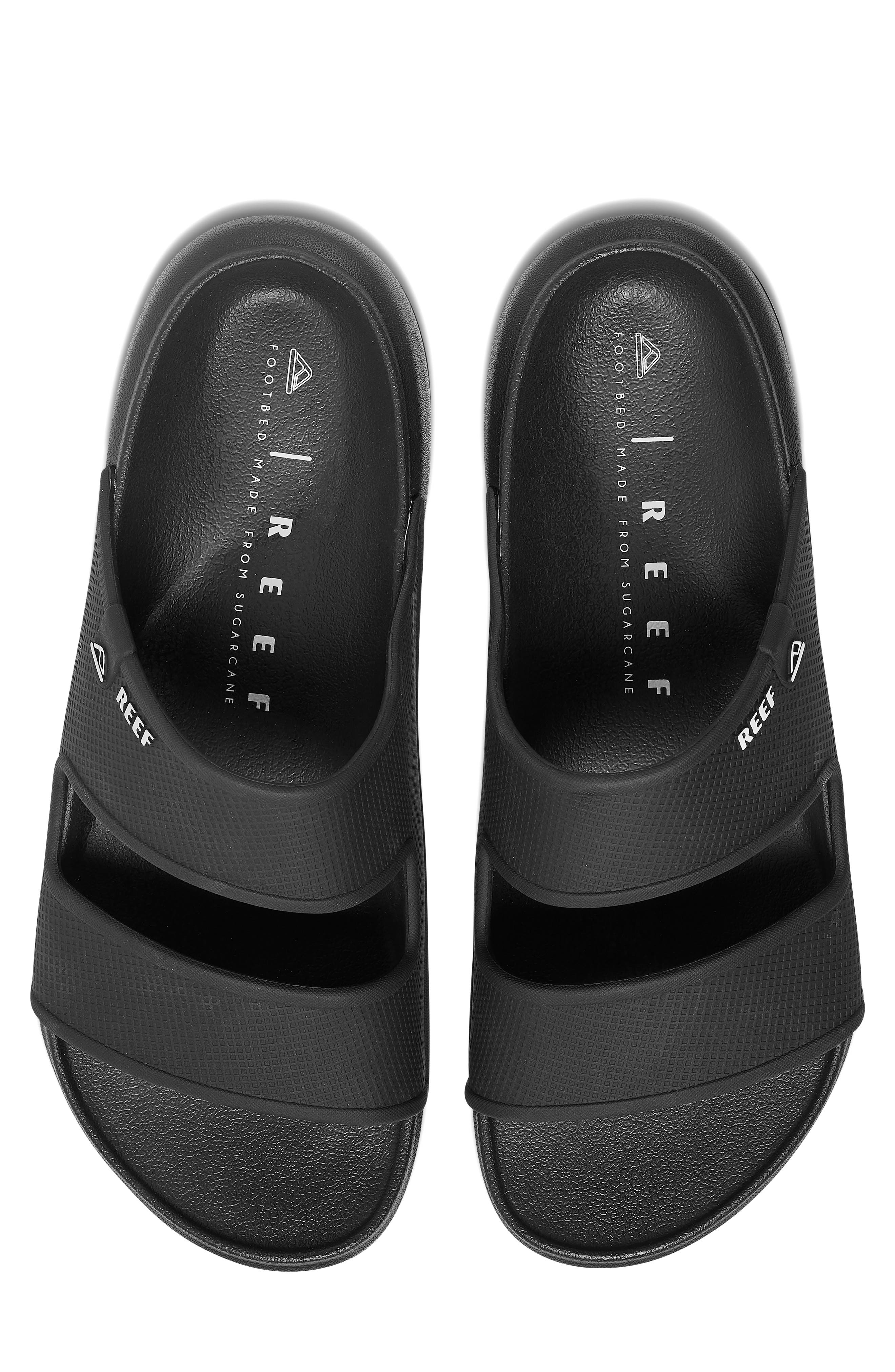 Oasis Double Up Slide Sandal, Alternate, color, BLACK