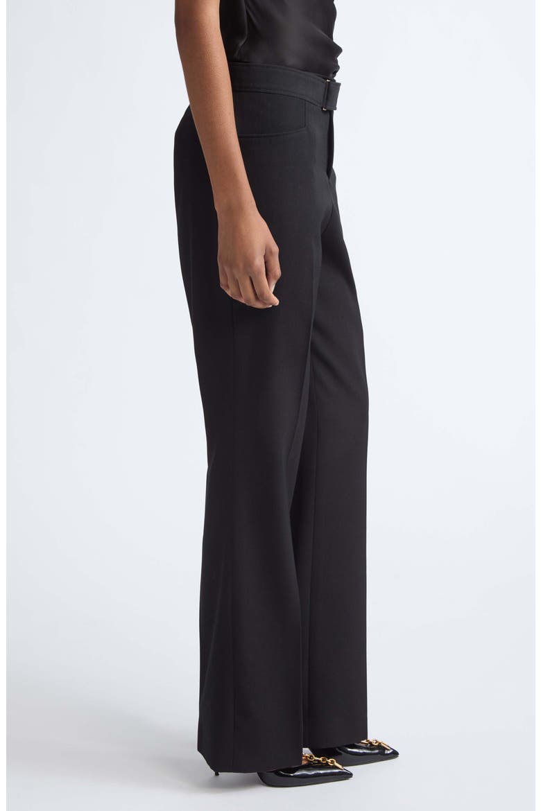 Virgin Wool Grain de Poudre Tailored Trousers, Alternate, color, 0PA BLACK