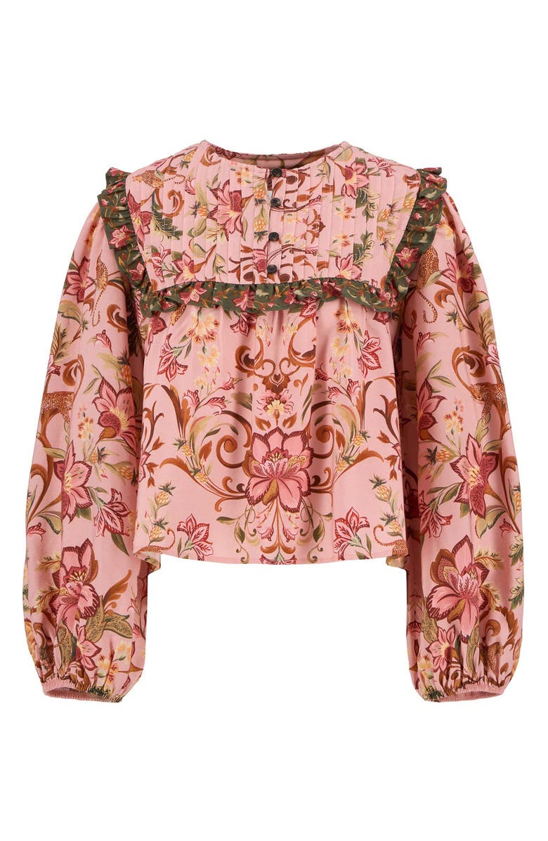 Barbour Cami Long Sleeve Blouse, Alternate, color, Tropical Print