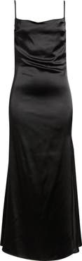 NIKKI LUND Carolyn Sleeveless Satin Maxi Dress