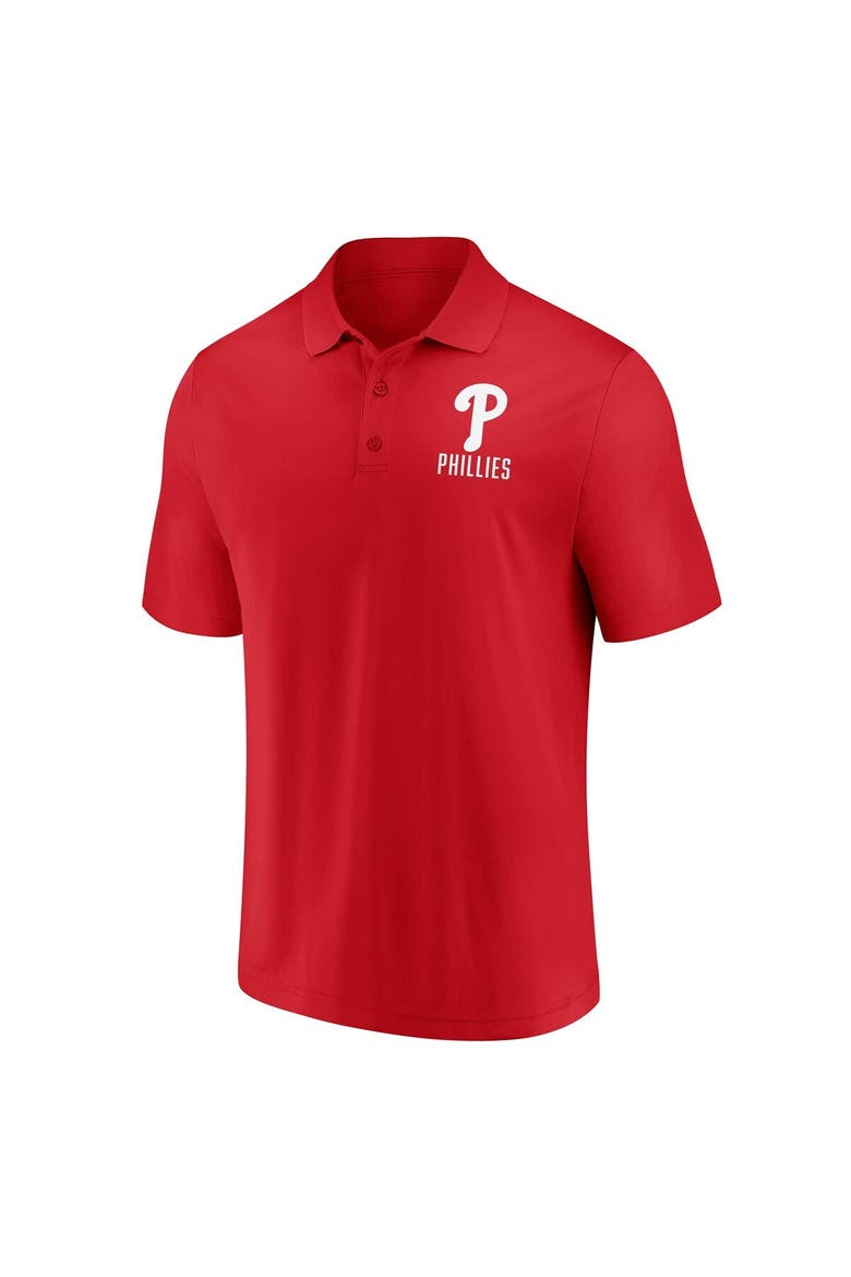 Men's Fanatics Branded Red/White Philadelphia Phillies Two-Pack Logo Lockup Polo Set, Alternate, color, Red