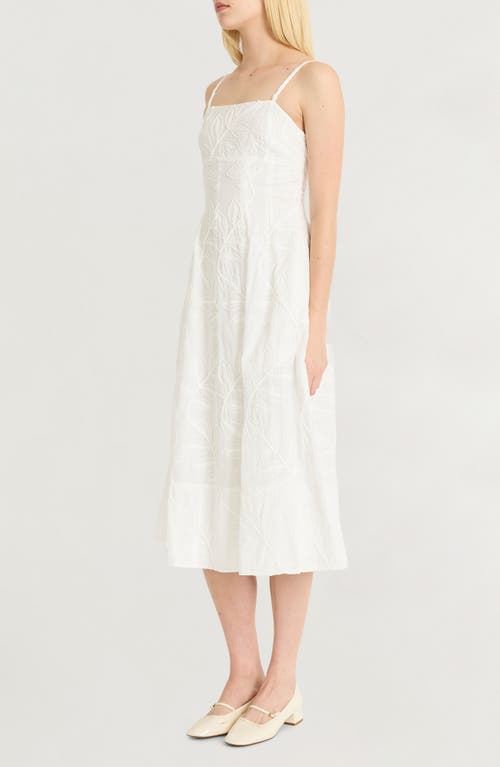 Luxely Embroidered Cotton A-line Sundress