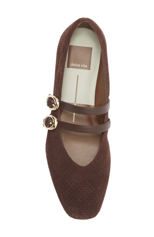 Dolce Vita Alenia Perforated Mary Jane Flat In Brown