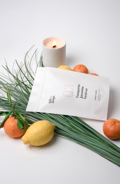 Siblings No. 03 Tangerine Jasmine Vetiver Diy Candle Kit In White