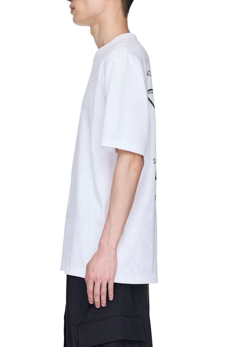 Y-3 Oversize Cotton Graphic T-Shirt, Alternate, color, White