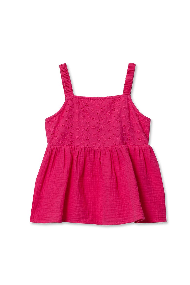 Girls Woven Tank Top, Main, color, Hot Pink