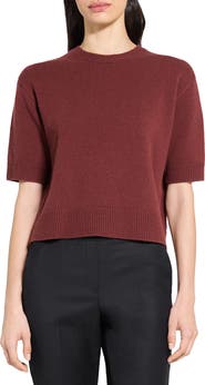 Theory Short Sleeve Cashmere Sweater