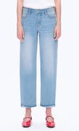 Bayeas Cuffed Mid Rise Barrel Jeans
