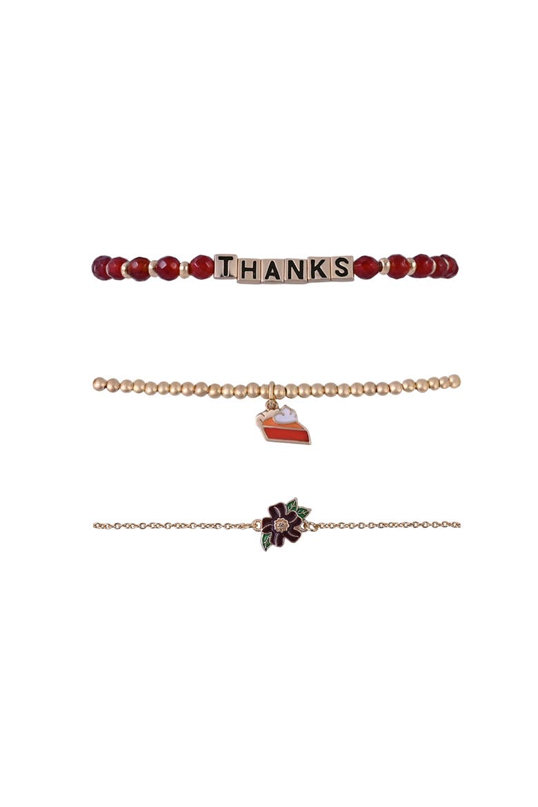 8pc Fall Theme Bracelet Set, Alternate, color, Orange