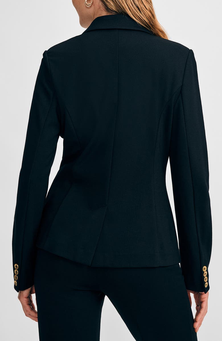 Isaac Mizrahi New York One-Button Ponte Blazer, Alternate, color, Black