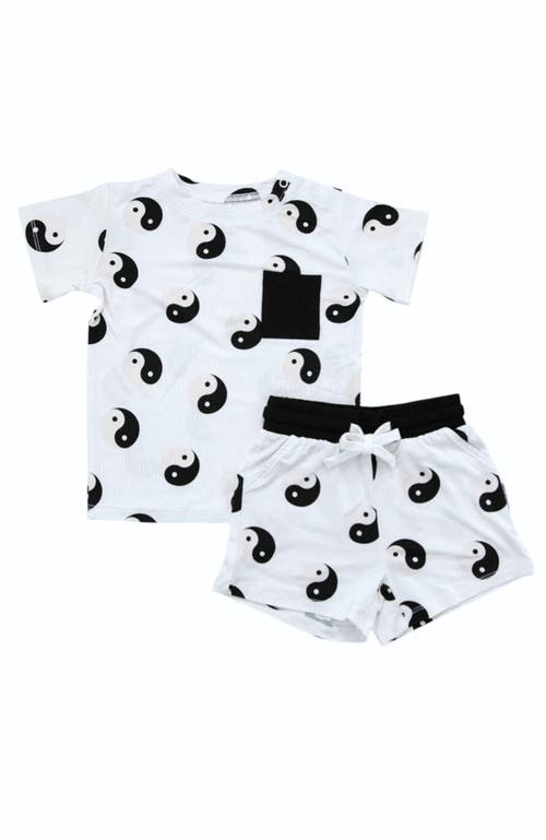 Charlie Lou Baby ® Yin & Yang T-shirt And Shorts Set In White